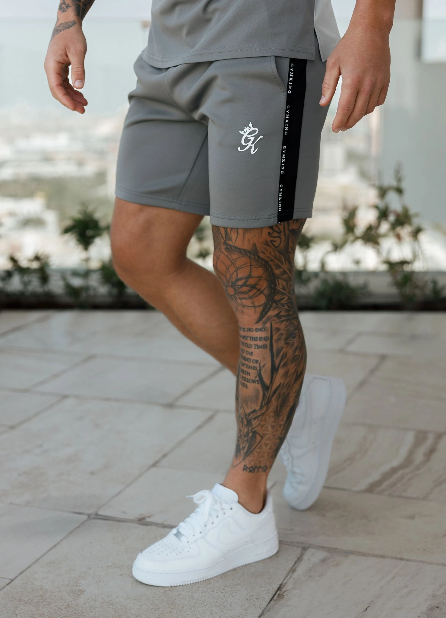 Gym King Taped Core Plus Short - Steel 3 Gym King Taped Core Plus Short - Steel