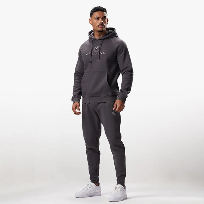Gym King Pro Logo Fleece Tracksuit - Graphite 4 Gym King Pro Logo Fleece Tracksuit - Graphite - Image 2