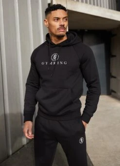 Gym King Pro Logo Fleece Hood - Black