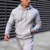Gym King Fundamental Fleece Hood - Grey Marl -Gym King Store 2R3A3292copy