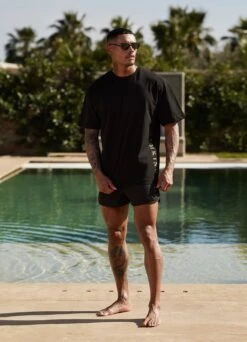 Gym King Blaze Jersey Tee - Black/Gold -Gym King Store 2R3A7086