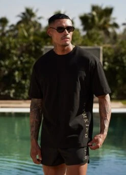 Gym King Blaze Jersey Tee - Black/Gold -Gym King Store 2R3A7093