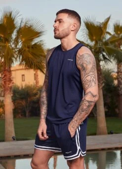 Gym King Higher State Vest - Navy -Gym King Store 2R3A7709copy