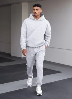Gym King Established Jogger - Light Grey Marl -Gym King Store 2R3A8082copy 5c76e923 2668 4fe0 a974 b2245d138f47