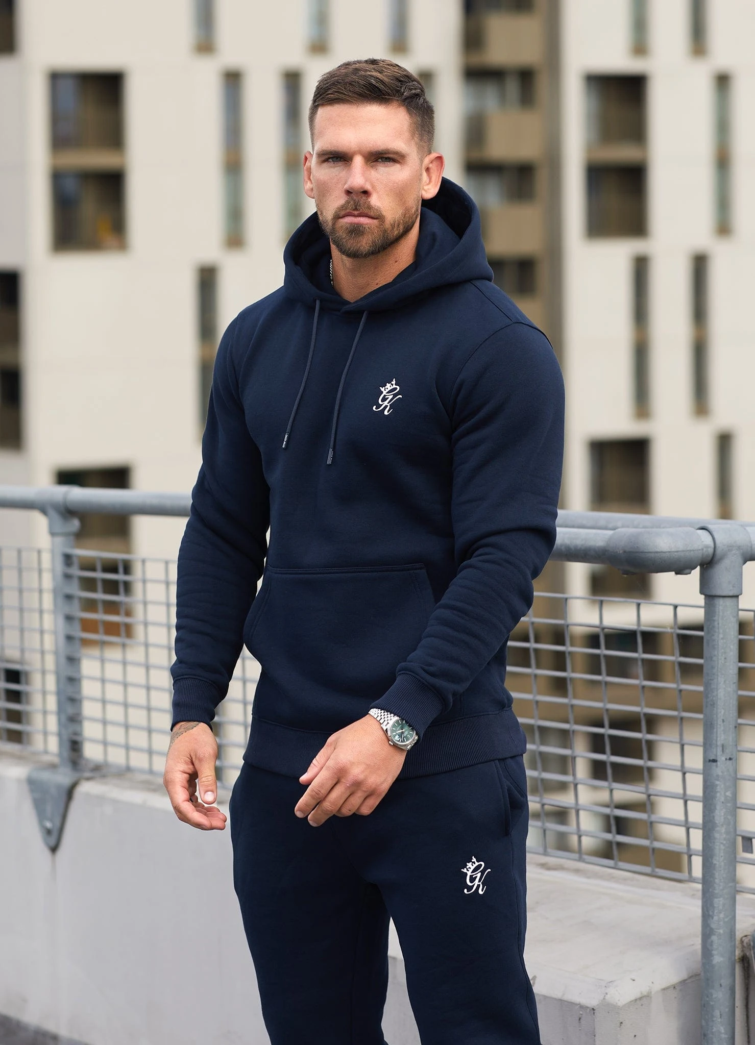 Gym King Fundamental Fleece Hood - Navy 3 Gym King Fundamental Fleece Hood - Navy