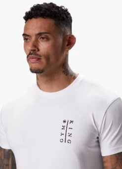 Gym King Split Tee - White -Gym King Store 6 f75d895d 573e 4dcf ab6d 8403787f3d3d