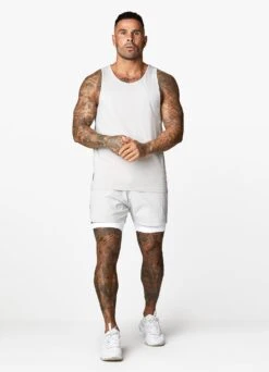 Gym King Rebellion 5" Short - Light Grey -Gym King Store 9 200 dd7f31bd e533 45df a01b edd2d06011d1