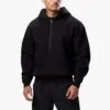Gym King Alpha 1/2 Zip Hood - Black
