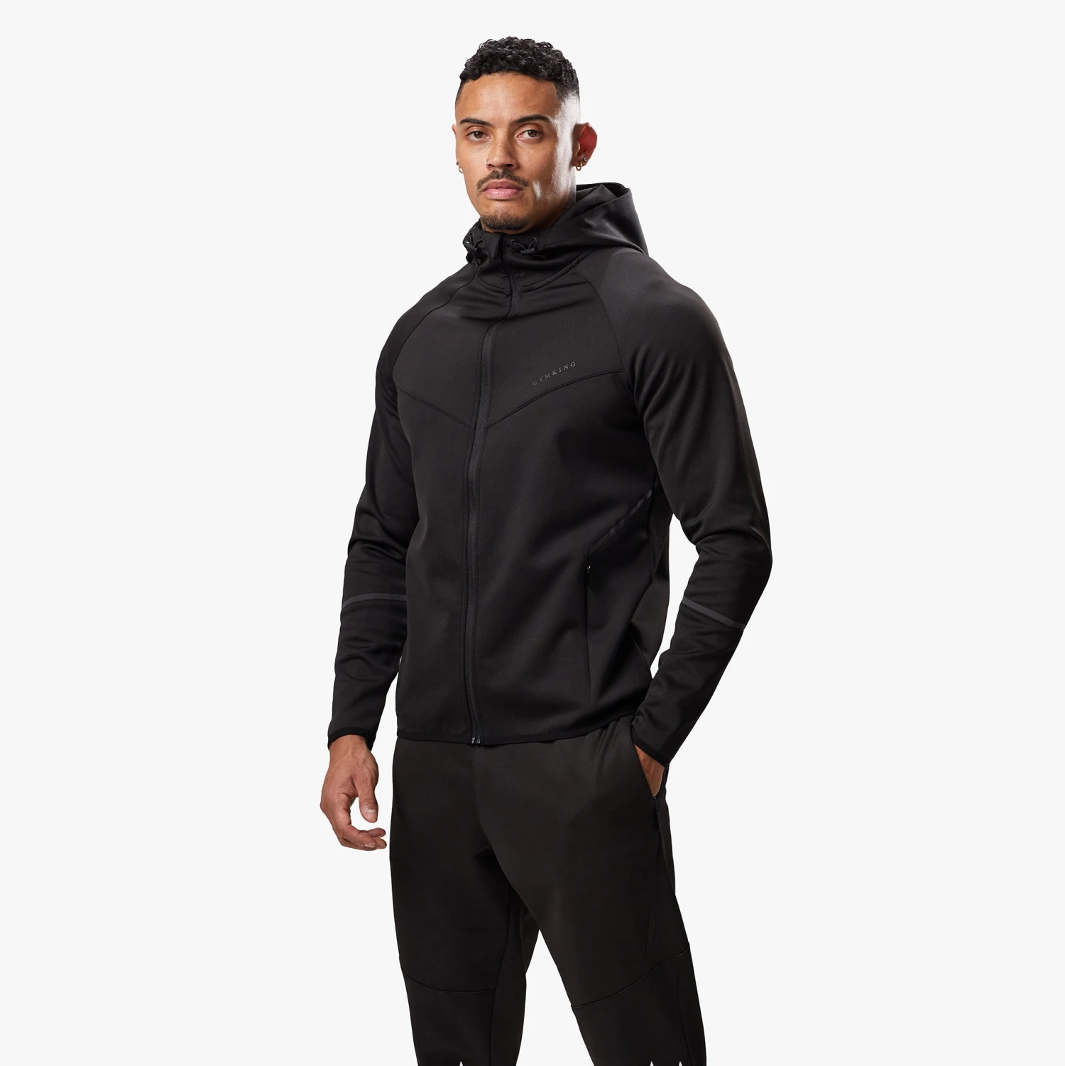 Gym King Alpha Poly FZ Hood - Black 4 Gym King Alpha Poly FZ Hood - Black - Image 2
