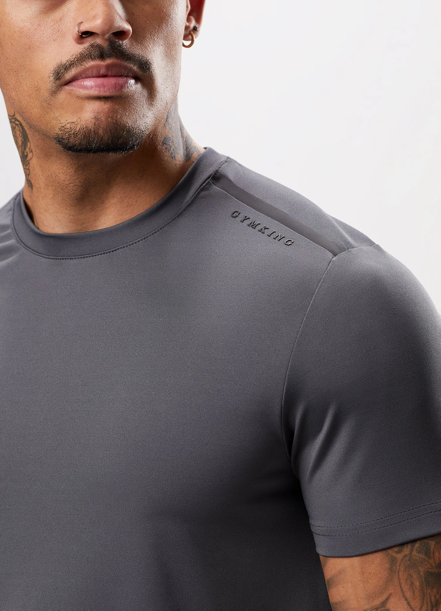 Gym King Alpha Poly Tee - Graphite 5 Gym King Alpha Poly Tee - Graphite - Image 3