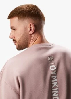 Gym King Aventus Drop Shoulder Crew - Dusky Pink -Gym King Store AVENTUSSWEATSHIRT DUSKYPINKSWT A2CT1 41