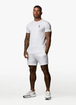 Gym King Aventus Short - Snow Marl -Gym King Store AVENTUSTEE SHORT SNOWMARLSST A2BLJSHR A2BLT 23