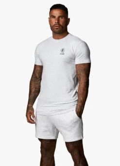 Gym King Aventus Tee - Snow Marl -Gym King Store AVENTUSTEE SHORT SNOWMARLSST A2BLJSHR A2BLT 27