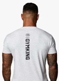 Gym King Aventus Tee - Snow Marl -Gym King Store AVENTUSTEE SHORT SNOWMARLSST A2BLJSHR A2BLT 29