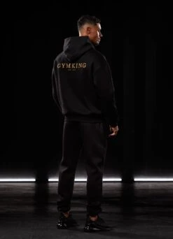 Gym King Established Hood - Black/Gold -Gym King Store BF23MENSCAMP13387copy