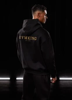 Gym King Established Hood - Black/Gold -Gym King Store BF23MENSCAMP13391copy