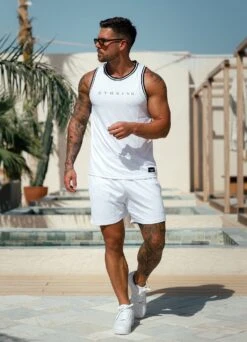 Gym King Brooklyn Mesh Short - White -Gym King Store BM13