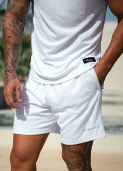 Gym King Brooklyn Mesh Short - White
