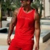 Gym King Brooklyn Mesh Vest - Chilli Red -Gym King Store BM8 3e8b15ad 2acb 4f42 aeee cc7943400479
