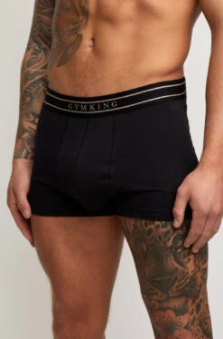 Accessories Gym King Boxers (3PK) - Black/Gold -Gym King Store BOXERS BLACK GOLD 348