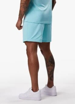 Gym King Brooklyn Mesh Short - Aqua Blue -Gym King Store BROOKLYNMESHVEST SHORT BLUEVST A2COMSHR A2COO254