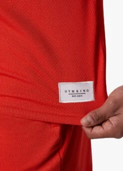 Gym King Brooklyn Mesh Vest - Chilli Red -Gym King Store BROOKLYNMESHVEST SHORT REDVST A2CONSHR A2COQ232