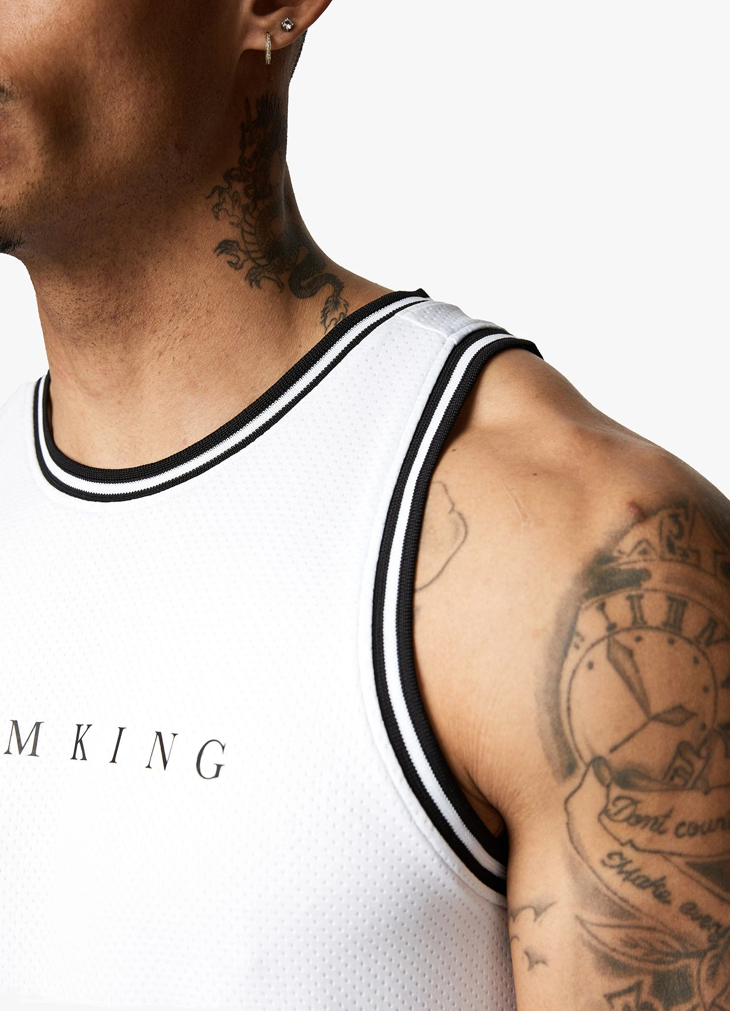 Gym King Brooklyn Mesh Vest - White 15 Gym King Brooklyn Mesh Vest - White - Image 13