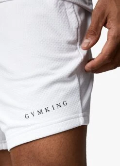 Gym King Brooklyn Mesh Short - White -Gym King Store BROOKLYNMESHVEST SHORT WHITEVST A29THSHR A29TK 104