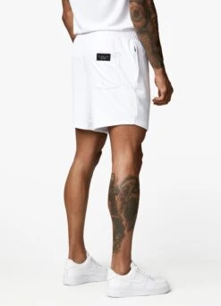 Gym King Brooklyn Mesh Short - White -Gym King Store BROOKLYNMESHVEST SHORT WHITEVST A29THSHR A29TK 96