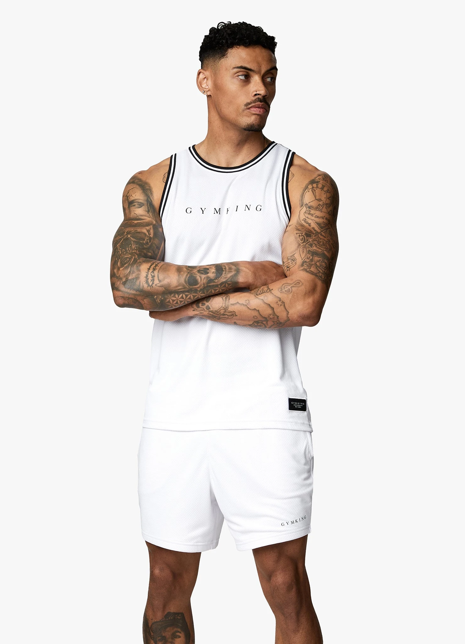 Gym King Brooklyn Mesh Vest - White 14 Gym King Brooklyn Mesh Vest - White - Image 12