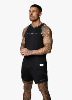 Gym King Brooklyn Mesh Vest - Black -Gym King Store BROOKLYNMESH SHORT BLACKVST A29TFSHR A29TJ 113