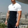 Gym King Contrast Panel Jersey Tee - Navy/White -Gym King Store CONTRAST NAVY3