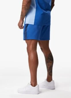 Gym King Contrast Panel Fleece Short - Riviera Blue/Sky Blue -Gym King Store CONTRASTPANELJERSEYTEE SHORT INDIGORIVIERASKYBLUESST A2CJ0SHR A2CJ7 134