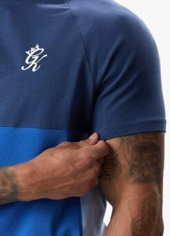 Gym King Contrast Panel Jersey Tee - Riviera Blue/Sky Blue -Gym King Store CONTRASTPANELJERSEYTEE SHORT INDIGORIVIERASKYBLUESST A2CJ0SHR A2CJ7 137