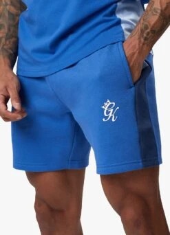 Gym King Contrast Panel Fleece Short - Riviera Blue/Sky Blue -Gym King Store CONTRASTPANELJERSEYTEE SHORT INDIGORIVIERASKYBLUESST A2CJ0SHR A2CJ7 139