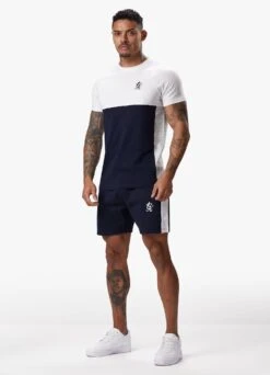 Gym King Contrast Panel Jersey Tee - Navy/White -Gym King Store CONTRASTPANELJERSEYTEE SHORT NAVYWHITESST A2CIZSHR A2CJ6 165