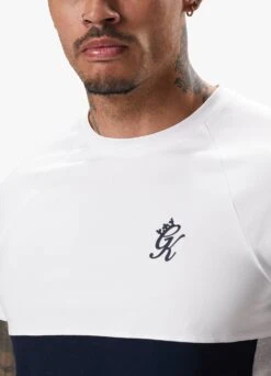 Gym King Contrast Panel Jersey Tee - Navy/White -Gym King Store CONTRASTPANELJERSEYTEE SHORT NAVYWHITESST A2CIZSHR A2CJ6 170