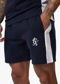 Gym King Contrast Panel Fleece Short - Navy/White -Gym King Store CONTRASTPANELJERSEYTEE SHORT NAVYWHITESST A2CIZSHR A2CJ6 173