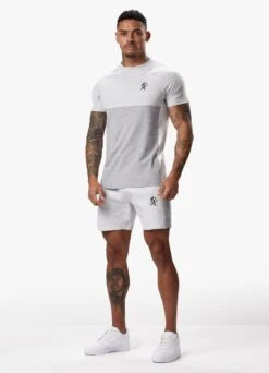 Gym King Contrast Panel Fleece Short - Snow Marl/Light Grey/White -Gym King Store CONTRASTPANELJERSEYTEE SHORT SNOWMARLLGWHITESST A2CIXSHR A2CJ5 143 7ca80901 a31b 44ff 841e e58361976003