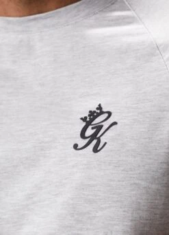 Gym King Contrast Panel Jersey Tee - Snow Marl/Light Grey/White -Gym King Store CONTRASTPANELJERSEYTEE SHORT SNOWMARLLGWHITESST A2CIXSHR A2CJ5 150