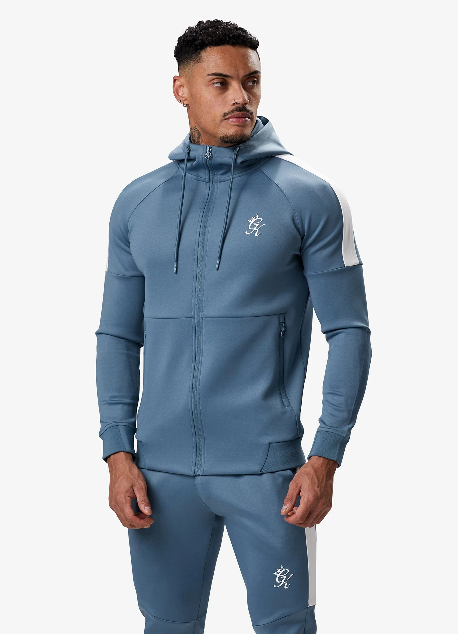 Gym King Core Plus Poly FZ Hood - Smoke Blue 3 Gym King Core Plus Poly FZ Hood - Smoke Blue