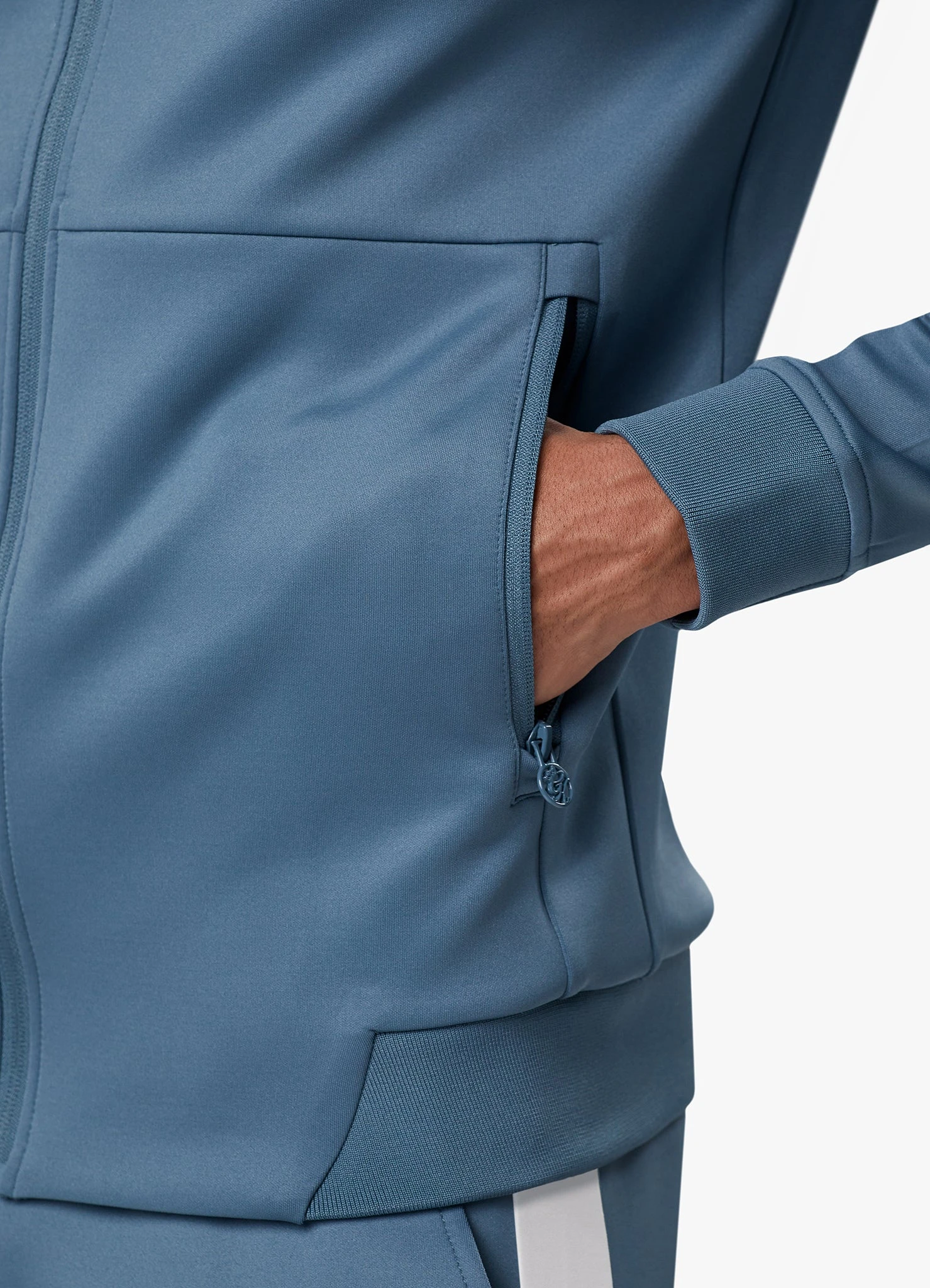 Gym King Core Plus Poly FZ Hood - Smoke Blue 8 Gym King Core Plus Poly FZ Hood - Smoke Blue - Image 6