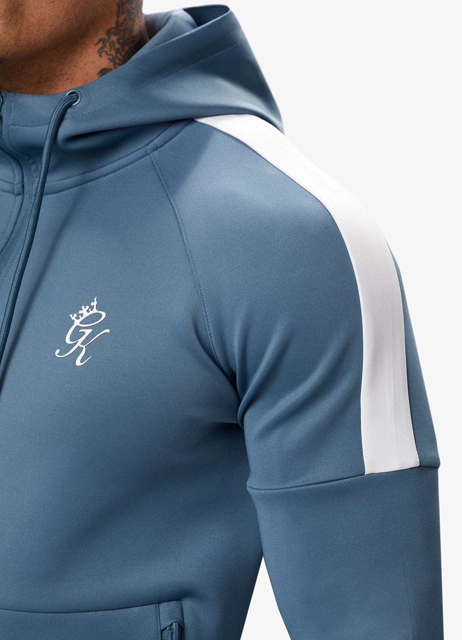 Gym King Core Plus Poly FZ Hood - Smoke Blue 6 Gym King Core Plus Poly FZ Hood - Smoke Blue - Image 4