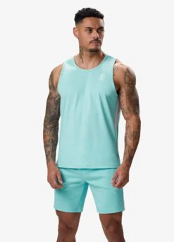 Gym King Core Plus Poly Vest - Aqua Blue -Gym King Store COREPLUSPOLYVEST AQUABLUEVST B2D1K 339