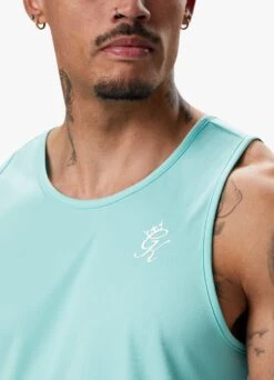 Gym King Core Plus Poly Vest - Aqua Blue -Gym King Store COREPLUSPOLYVEST AQUABLUEVST B2D1K 343