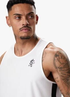 Gym King Core Plus Poly Vest - White -Gym King Store COREPLUSPOLYVEST WHITEVST B2D1G 285