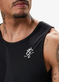 Gym King Core Plus Poly Vest - Black -Gym King Store COREPLUSPOLYVEST SHORT BLACKVST A2CK1SHR C21N2 06