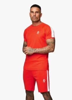 Gym King Core Plus Poly Tee - Chilli Red 15 Gym King Core Plus Poly Tee - Chilli Red -Gym King Store COREPOLYTEE SHORT CHILLIREDSST A27F5SHR A27FC 470