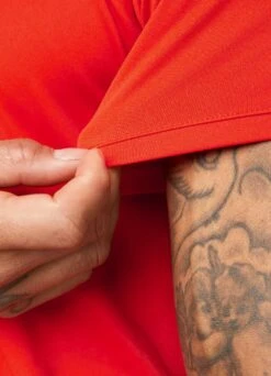 Gym King Core Plus Poly Tee - Chilli Red 19 Gym King Core Plus Poly Tee - Chilli Red -Gym King Store COREPOLYTEE SHORT CHILLIREDSST A27F5SHR A27FC 472