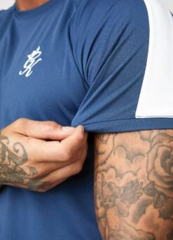 Gym King Core Plus Poly Tee - Moonlight Blue -Gym King Store COREPOLYTEE SHORT MBLUESST A28YESHR A28ZP 447